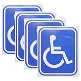 MAGICLULU Selbstklebende Rollstuhl Aufkleber 4 Stück Flexibles Material Rollstuhlsymbol Für Autoscheibe Behindertenkennzeichnung Für Rollstuhlgerechte Parkplätze