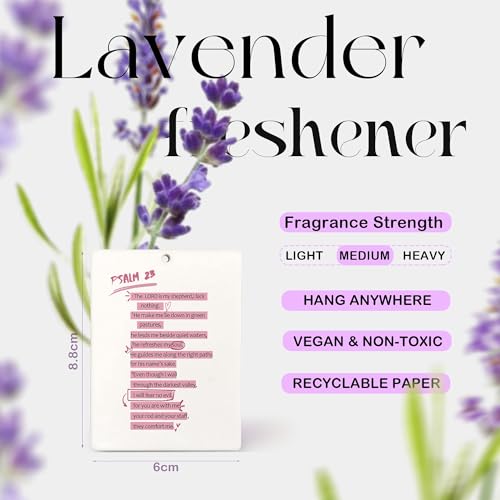 Image of Cute Christian Car Air Freshener, Inspirational Bible Verses Air Freshener Hanging 3 Pcs for Cars Closet Drawer or Books, Christian Car Accessories Mirror Decor for Women