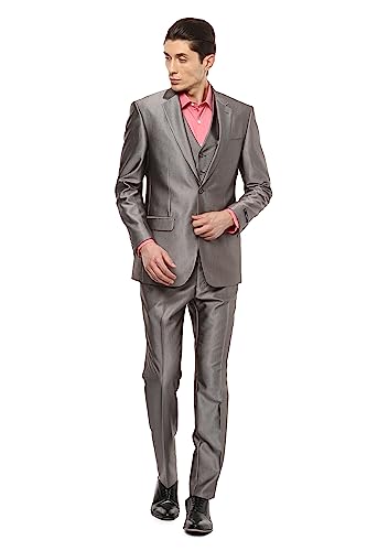 Image of Peter England Men's Poly Viscose Notch Lapel Suit