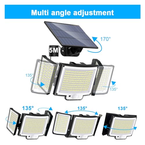 Lampe à LED et projecteurs solaires à LED d'extérieur étanche - 4