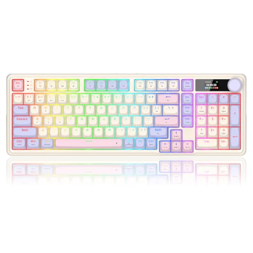 Image of Redragon K768 PRO Wireless 98-Key Gasket Gaming Keyboard, TFT Screen & Knob
