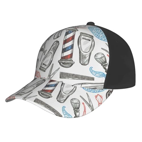 ApCuYf Black White Tan Zigzag Fashion Curved Brim Baseball Cap, Adjustable Snapback Cap, Men's and Women's Baseball Cap