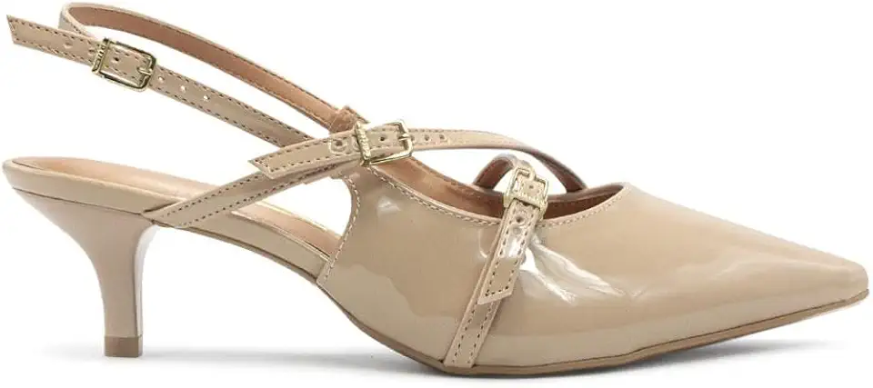 Sapato Slingback Salto Baixo Vizzano