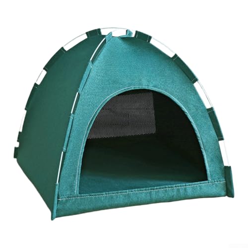 Faltbares Ganzjahreszelt für Katzen und Hunde, mit wendbarer Doppelmatte und Fiberglas- Stützsystem (S- 36 x 36 x 28 cm)