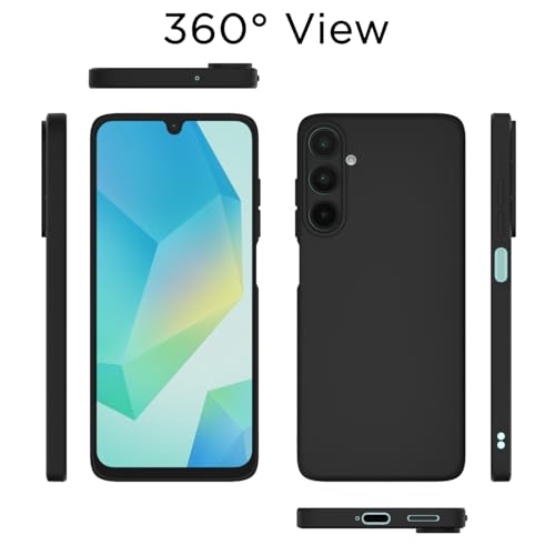 Image of Amazon Basics Back Cover for Samsung Galaxy M17 5G / A17 5G / F17 5G | Camera Protection Shockproof Soft Matte Silicone Bumper Case (Black)