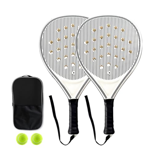 Palas De Pádel - Set De Raquetas De Tenis,Agujeros Optimizados Raquetas de Entrenamiento para Niños y Adultos Práctica Exterior y Viaje