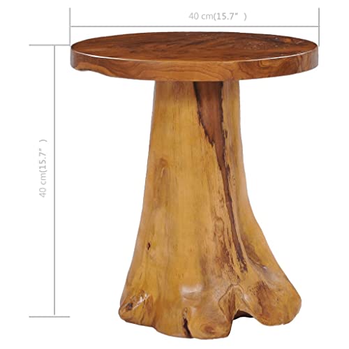 Mokuyary Couchtisch 40x40 cm Massivholz Teak, Wohnzimmertisch Couch Tisch für Wohnzimmer, Büro, Kleine Räume Sofatisch – Bild 3