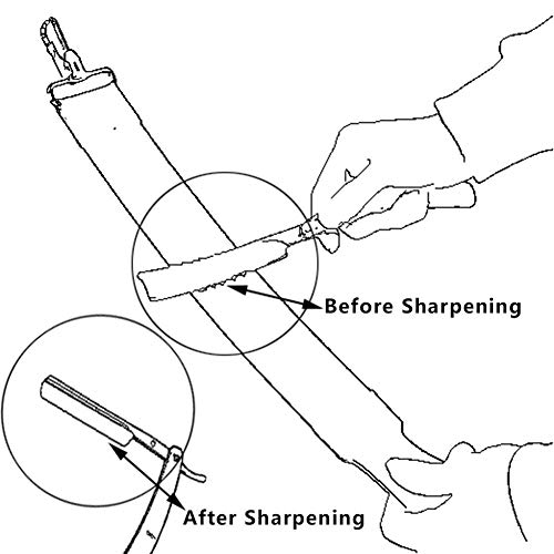 Correia de afiação de couro Straight Razor Strops 18,5 polegadas Lâminas de lâmina reta Afiamento de