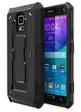 E LV Case for Galaxy Note 4 Case Shock Absorption/HIGH Impact Resistant Full Body Hybrid Armor Protection Defender Case Cover for Samsung Galaxy Note 4 - [Black/Black]