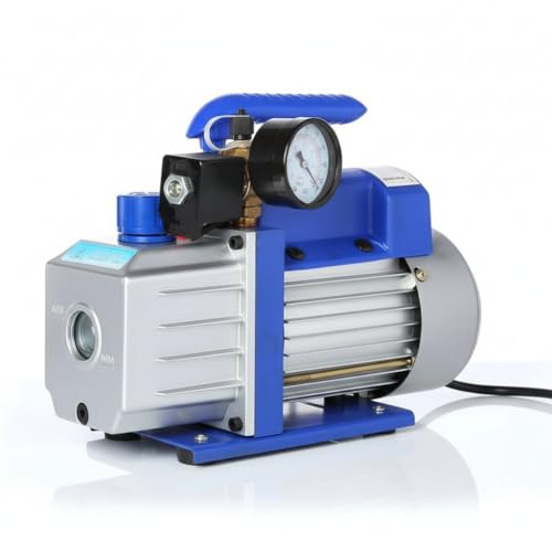 Melko 71L/ min Vakuumpumpe Unterdruckpumpe mit Messuhr Vakuummeter Klimaanlagen Pumpe