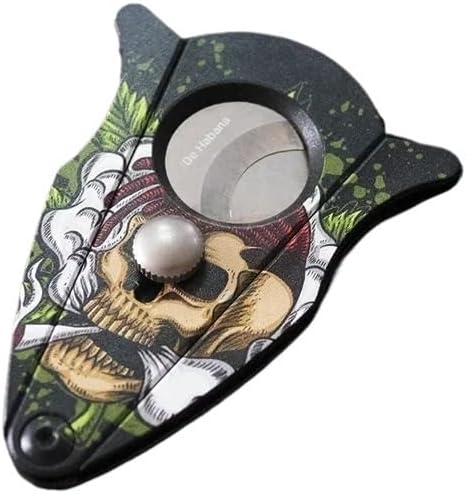 JDIME Cigar Cutter Stainless Steel Double-Edged 3D Printed Bat Scissors Portable Slicer Smoking Accessory(C)