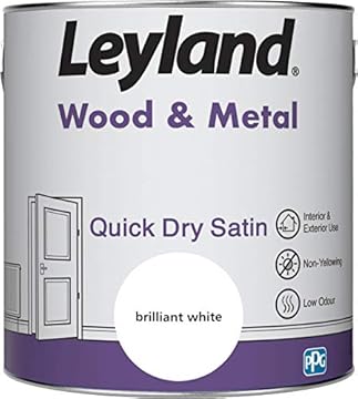 Leyland 423431 Wood & Metal Quick Dry Satin, 2.5 litres, white