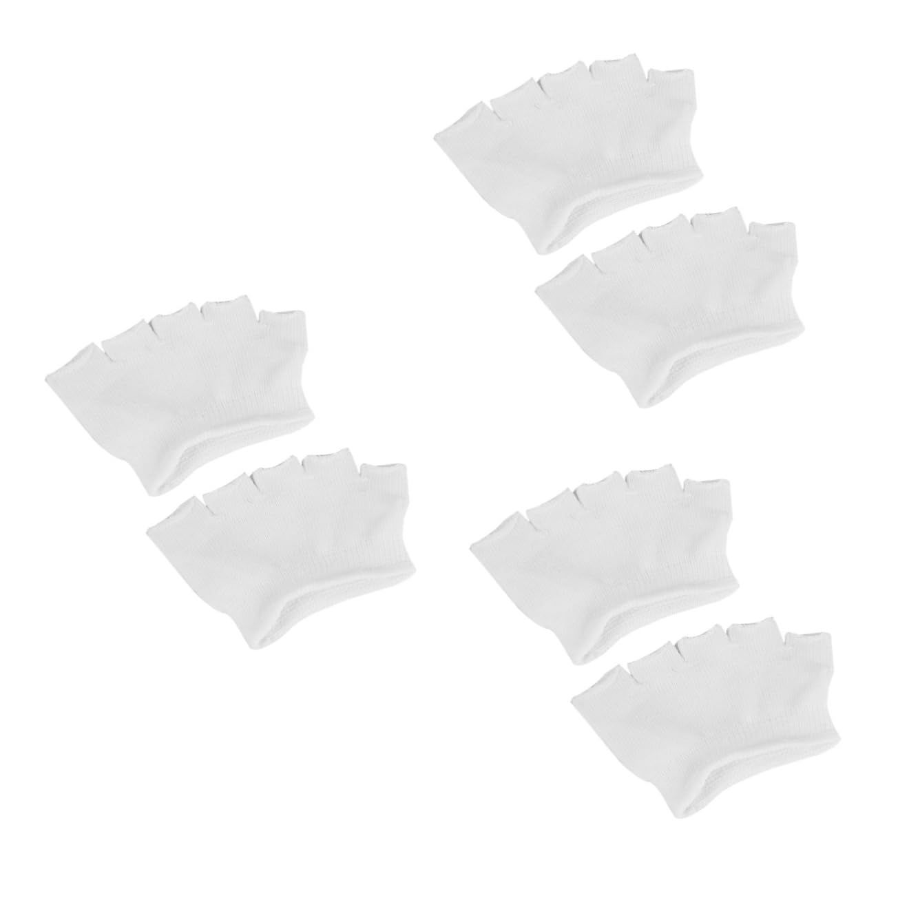 COLLBATH 3sets Cotton Ankle Socks Five Toe No Show Socks Peep Toe Design Ideal for Yoga Fitness Activities 4pair*3