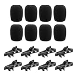 JDNFKG Mini Clip De Micrófono De 8 Partes Y Cubierta De Micrófono De 8 Partes, Herramienta De Fijación De Micrófono, Adecuado para Transmisiones Y Entrevistas En Vivo.