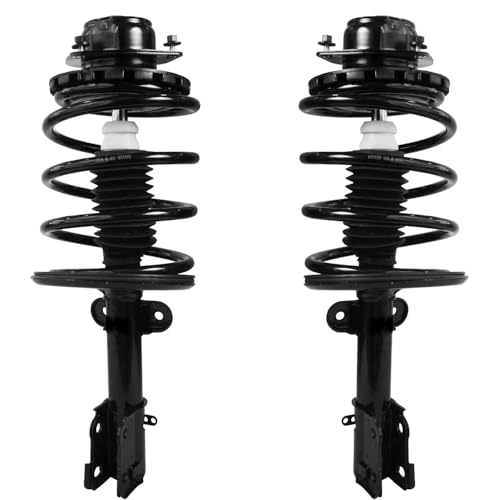 Image of Detroit Axle - Front Struts Kit for 2000 Chrysler Grand Voyager 1996-2000 Town & Country Dodge Plymouth Grand Caravan Voyager 2 Struts Coil Spring 2 Lower Ball Joint 2 Sway Bars 4 Tie Rods Replacement