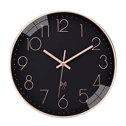 Wall Clock, Atomic Wall Clock, 12" Inch Wall Clocks Battery Operated, Modern Wall Clock, Analog 2