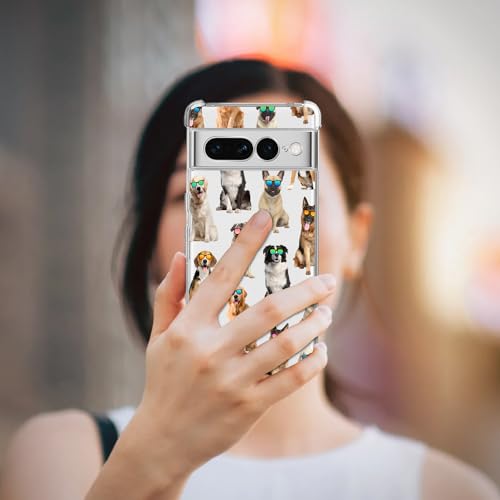 Coque Google Pixel 7 Pro transparente motif chien cadeau original rigolo