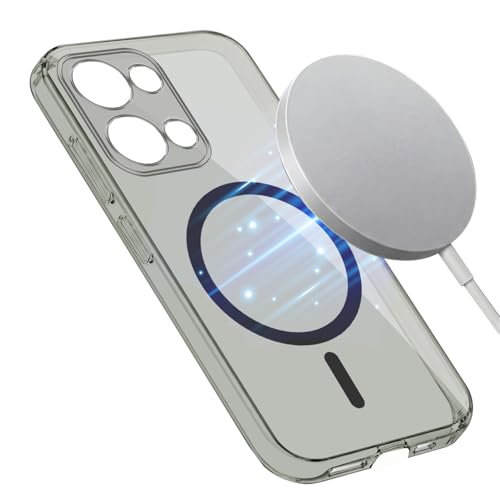 Image of Jkobi Lifetime Anti-Yellow MagSafe Compatible Clear Back Cover Case for Oppo Reno13 5G | Oppo Reno 13 5G (Sleek Hard Crystal | Shockproof and Camera Protection)