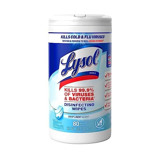 Lysol Disinfectant Wipes, Dorm Room Essentials, Multi-Surface Antibacterial Cleaning Wipes, For Disinfecting and Cleaning, Crisp Linen, 80 Count
