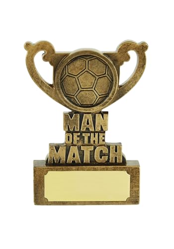 SilverTrophy: Football Man of the Match Gold Award - Ideal for Competitions Tournaments Events Winners Champions Best Player Well Played Achievement.