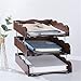 File Rack Desk Organiser,3 Tire Letter Paper Tray for A4 File,Home Office Supplies Letter Trays