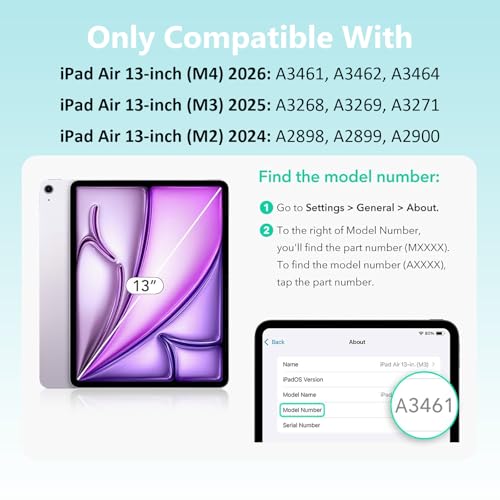 Coque protection iPad Air 13 M3 robuste antichoc noire avec support