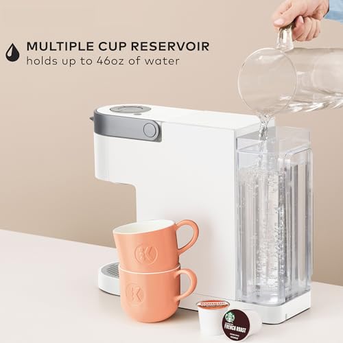 Keurig K-Slim Single Serve K-Cup Pod Coffee Maker, Multistream Technology, 3 Brew Sizes, Slim and Sleek Design, 46oz Removable Reservoir, White - Image 7