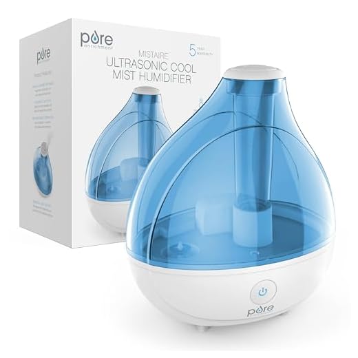 Pure Enrichment® MistAire™ Ultrasonic Cool Mist Humidifier - Quiet Air Humidifier for Bedroom, Nursery, Office, & Indoor Plants - Lasts Up To 25 Hours, 360° Rotation Nozzle, Auto Shut-Off, Night Light
