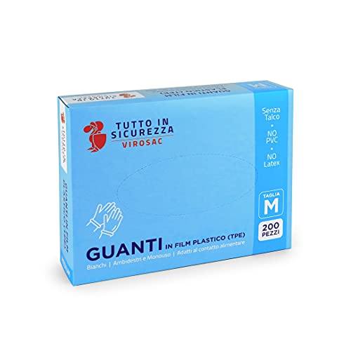 Guanti Monouso Unicare TPe Blu - Confezione Da 200, Taglia Medium, Senza Polvere E Inodori - Foto 3