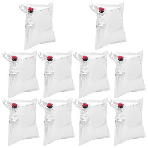 Poche à vin rechargeable 5L Kichvoe avec bec verseur pour voyage et plein air (lot de 10)