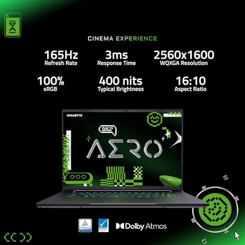 Image of GIGABYTE AERO X16; Copilot+ PC - 165Hz 2560x1600 WQXGA - NVIDIA GeForce RTX 5050 - AMD Ryzen AI 7 350-1TB SSD with 16GB DDR5 RAM - Windows 11 Home - Space Gray AERO X16 1TH93USC94AH