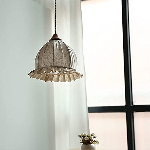 Lámpara de lino japonés ideal para iluminar mesas de comedor y salones zen 4