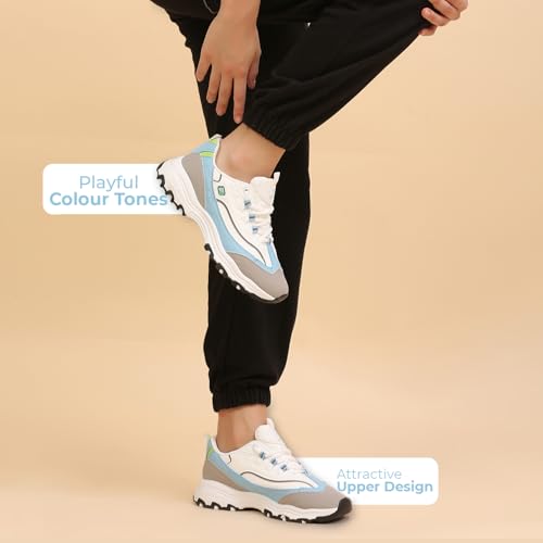 Image of YOHO Women's Chonks Sporty Comfortable Chunky Sneakers | Lightweight & Breathable | Everyday Shoes for Woman /Girls