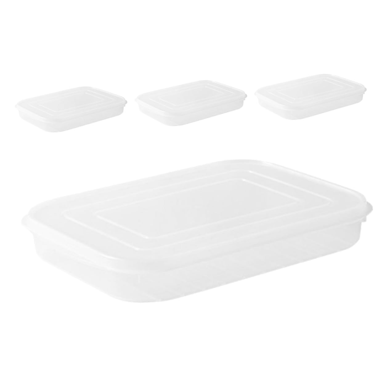 IMIKEYA 8pezzi Contenitori Per Conservazione Alimenti Con Coperchio Ermetico Scatole Trasparenti Per Frigo Per Pesce e Di Mare Organizzatori Per Cucina e Frigorifero