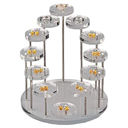 Preisvergleich Produktbild Opfury Drehbare Schmuckständer - Acryl Ohrringe Ringe Lagerregal für die Inneneinrichtung