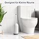 HAMITOR Klobürste Silikon Toilettenbürste mit Halter: Flexible Wc Bürste mit randreiniger - Schnell Trocknendem Klobürstenhalter Set für Badezimmer Zubehör- Hängende Toilet Brush Weiß Ohne Bohren