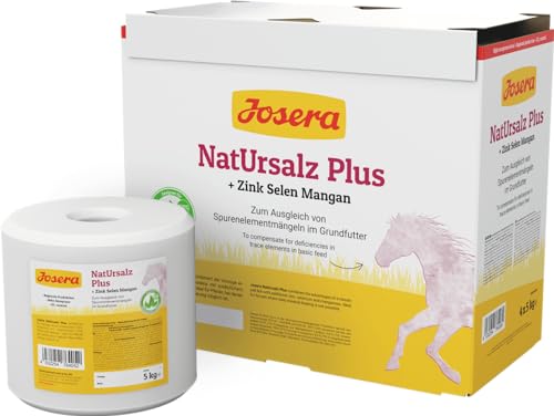 Josera Sal Natural Plus, 1 x 5 kg, Alto Equipamiento de Zinc, Selenio y manganeso, alimento Mineral para Caballos
