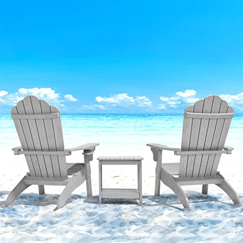 hOmeHua-Weather-Resistant-Side-Table-17-inch-Square-2-Layer-Structure-Wide-Desktop-Imitation-Wood-Stripes-Easy-to-Assemble-Maintain-Suitable-for-All-Indoor-Outdoor-Places-Gray hOmeHua Weather Resistant Side Table 17 inch Square 2 Layer Structure Wide Desktop Imitation Wood Stripes Easy to Assemble Maintain Suitable for All Indoor Outdoor Places Gray