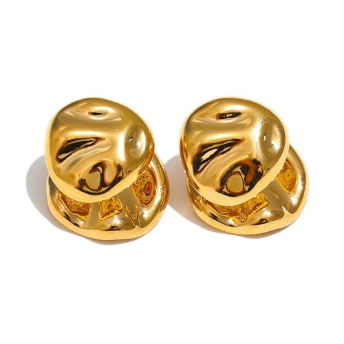 Boucles d'oreilles texture marteau idéales pour vos bijoux quotidiens
