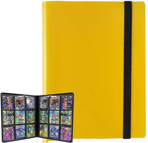 Carpeta de tarjetas coleccionables de 9 bolsillos, álbum de tarjetas deportivas con fundas para tarjetas, tarjetas de intercambio de protección de libros, 9 bolsillos, capacidad para hasta 540