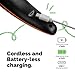 LuckyTail Pet Nail Grinder for Dogs and Cats - Super Quiet and Low Vibration Electric Dog Nail Grinder with 2 LED Lights - USB Rechargeable and Cordless - 2 Speeds - Small to Large Pets - Orange