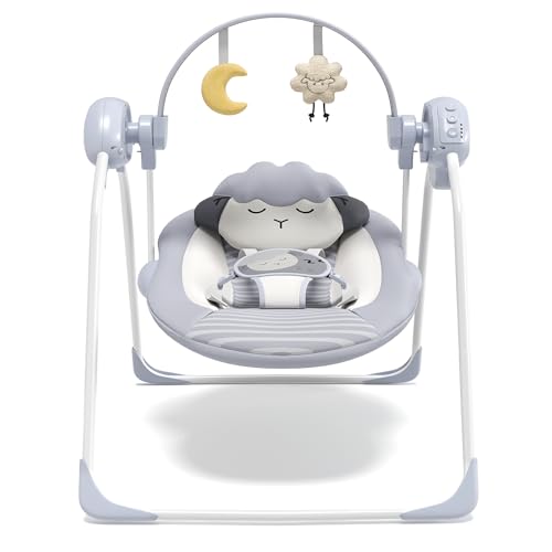 Portable Baby Swing with Music & 5 Speed Settings