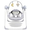 Baby Swings for Infants, Portable Baby Swing with 5-Speed, with Music and Timing for 0-9 Months 6-20 lbs