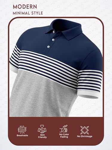 Image of fanideaz Branded Mens Half Sleeve Cotton Striped Polo T-Shirt for Mens || Polo Tshirt for Men || Branded Tshirt for Men