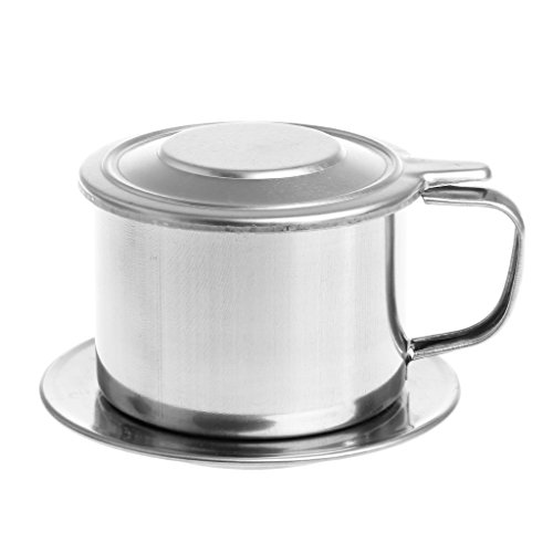 kangnice infusor de filtro de cafetera de goteo de acero inoxidable olla eléctrica para oficina hogar viajar