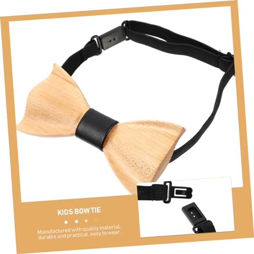 NOLITOY 1pc Bow Tie for Boys and Girls Boy Girl Bowties Formal Tuxedo Bowtie Wooden Party Accessory4