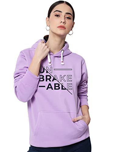Image of Fflirtygo Women's Hoodie Sweatshirt, Oversized - Purple