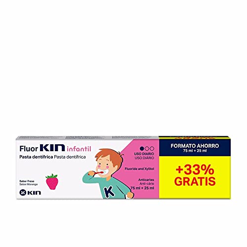 Fluor Kin Infantil Erdbeer Zahnpasta 75+25ml