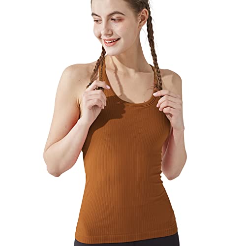 Image of sphinx cat Yoga Racerback Tank Top for Women with Built in Bra,Women's Padded Sports Bra Fitness Workout Running Shirts