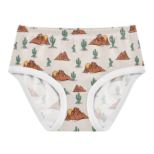 Girls' Underwear Western Cactus Cotton Stretch Comfort Toddler Panties